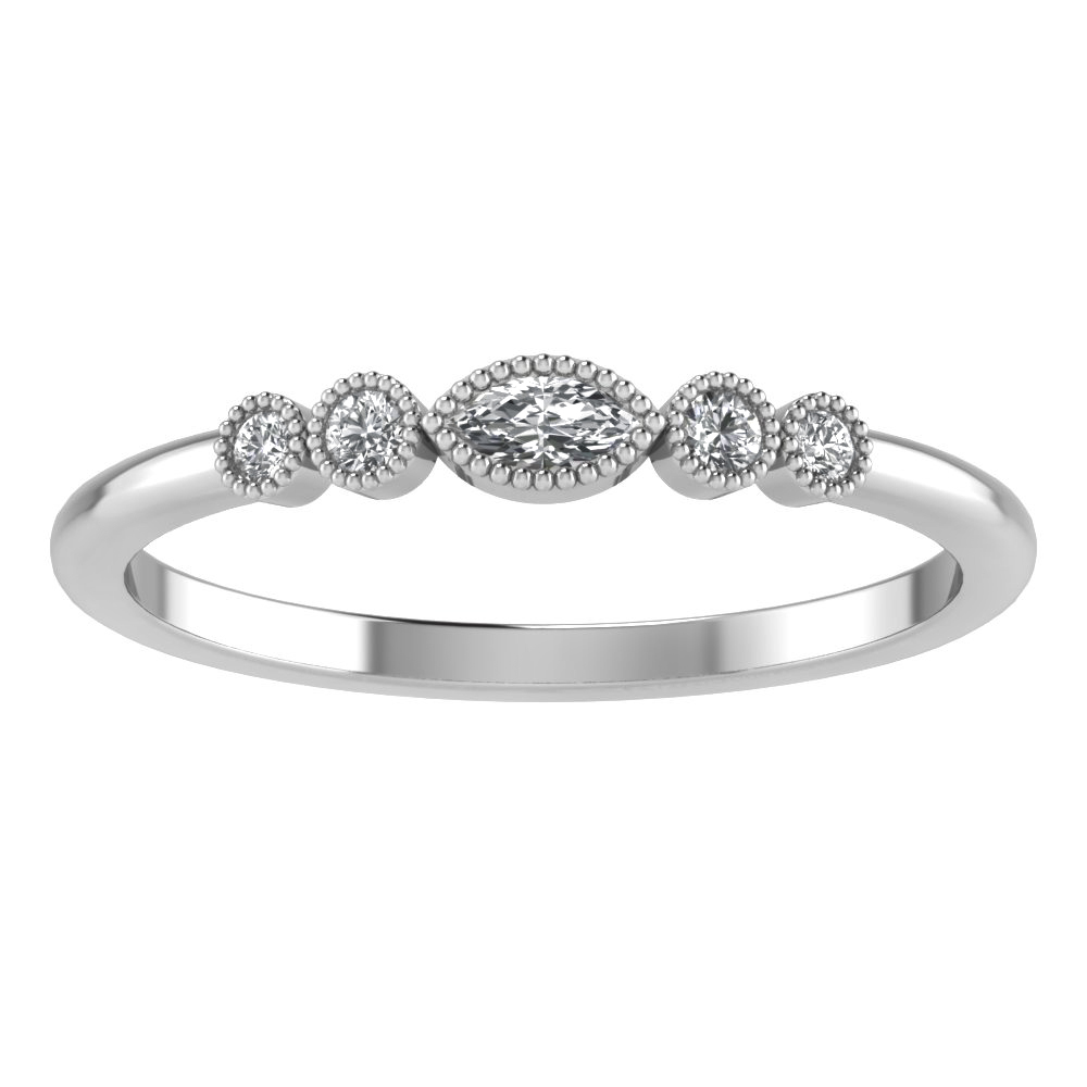 Diamond Eye Millgrain Tiara Band